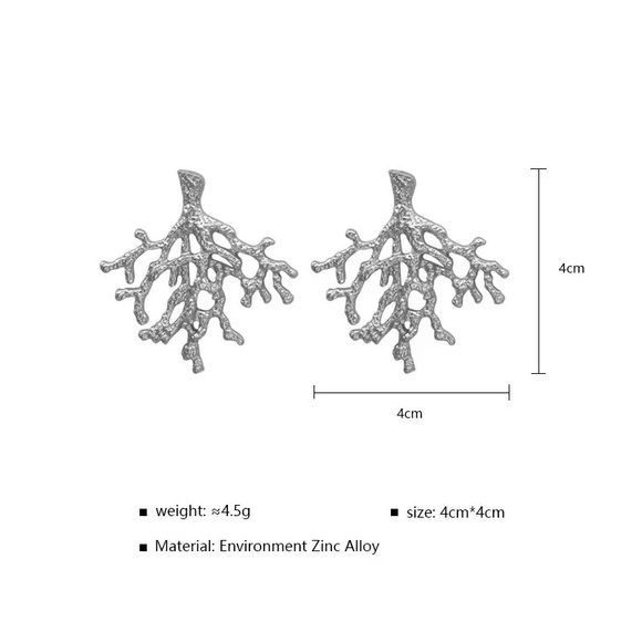 Gold Coral Stud Earrings NWT - Picture 3 of 6